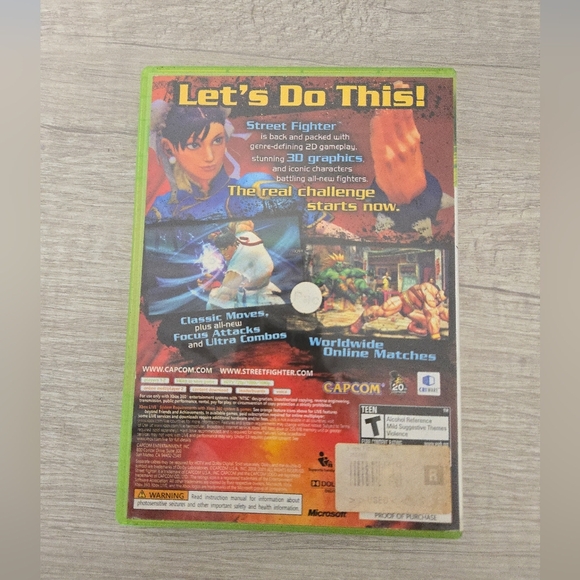 Street Fighter 4 IV Microsoft Xbox 360 Video Game And Manual - Picture 4 of 4